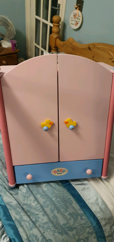 baby born wooden wardrobe